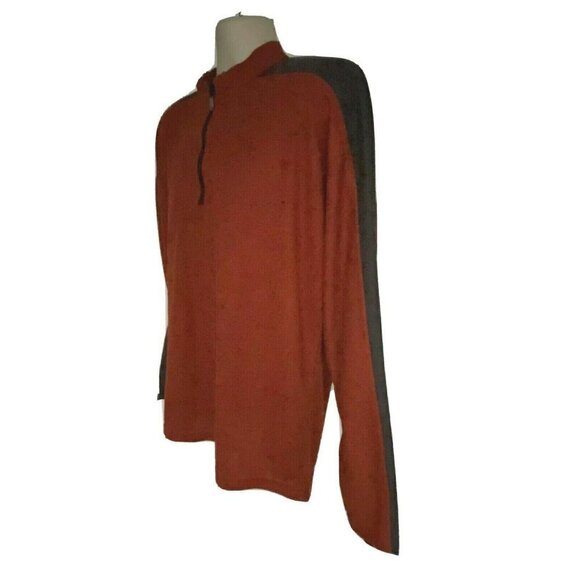 PRANA Mens Athletic 1/4 Zip Pullover Shirt XL Colorblock Stretch Logo USA Unisex - Picture 4 of 11